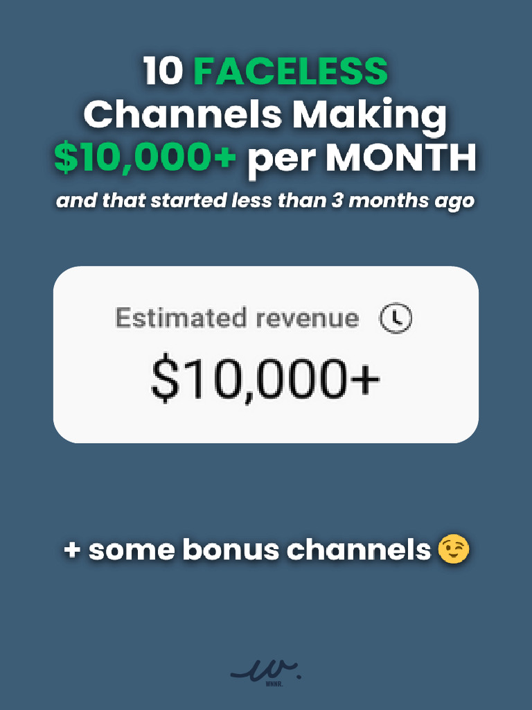 10 FACELESS Channels Making $10,000+ Per MONTH | PDF
