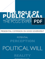 The Role of Public ACAs in The Fight Against Corruption, The PCGG Experience (March 16, 2012)