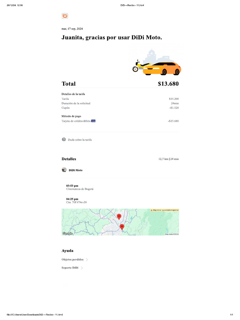 DiDi - Recibo - 11 | PDF