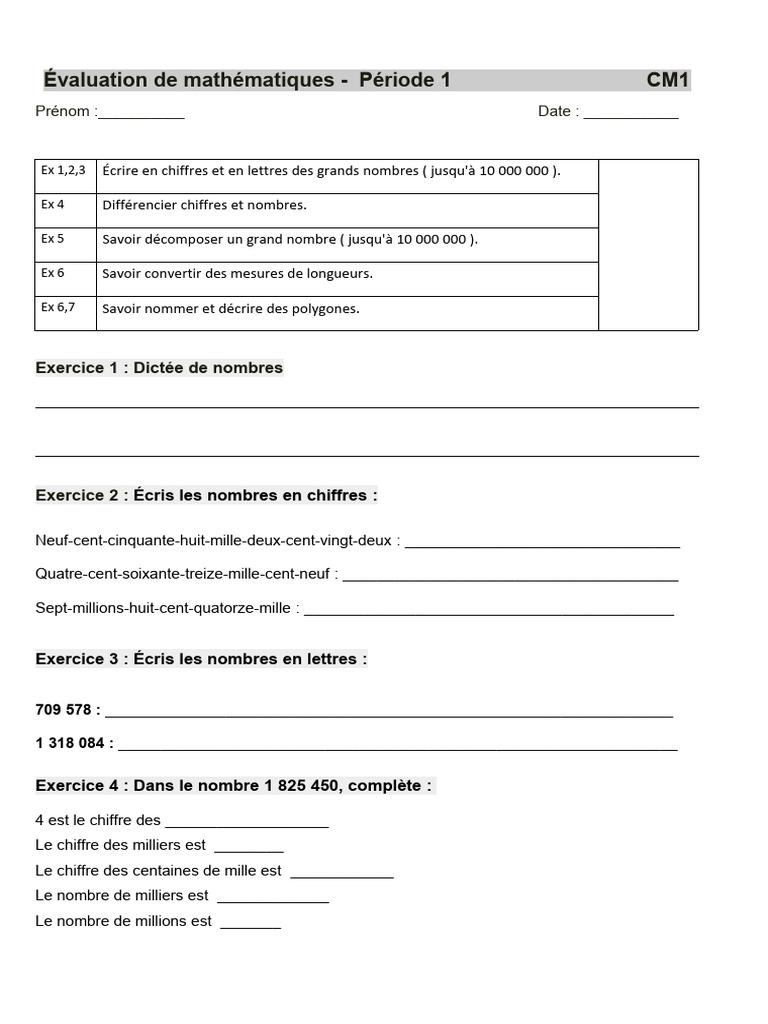 Exercice De Math Cm1 Imprimer Exercices De Maths Cm1 Pdf 215x290