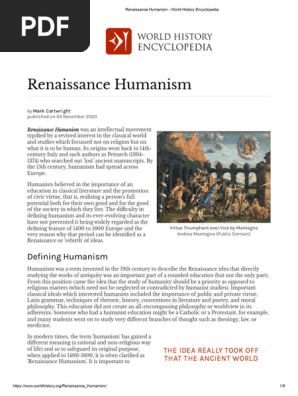 Renaissance Humanism
