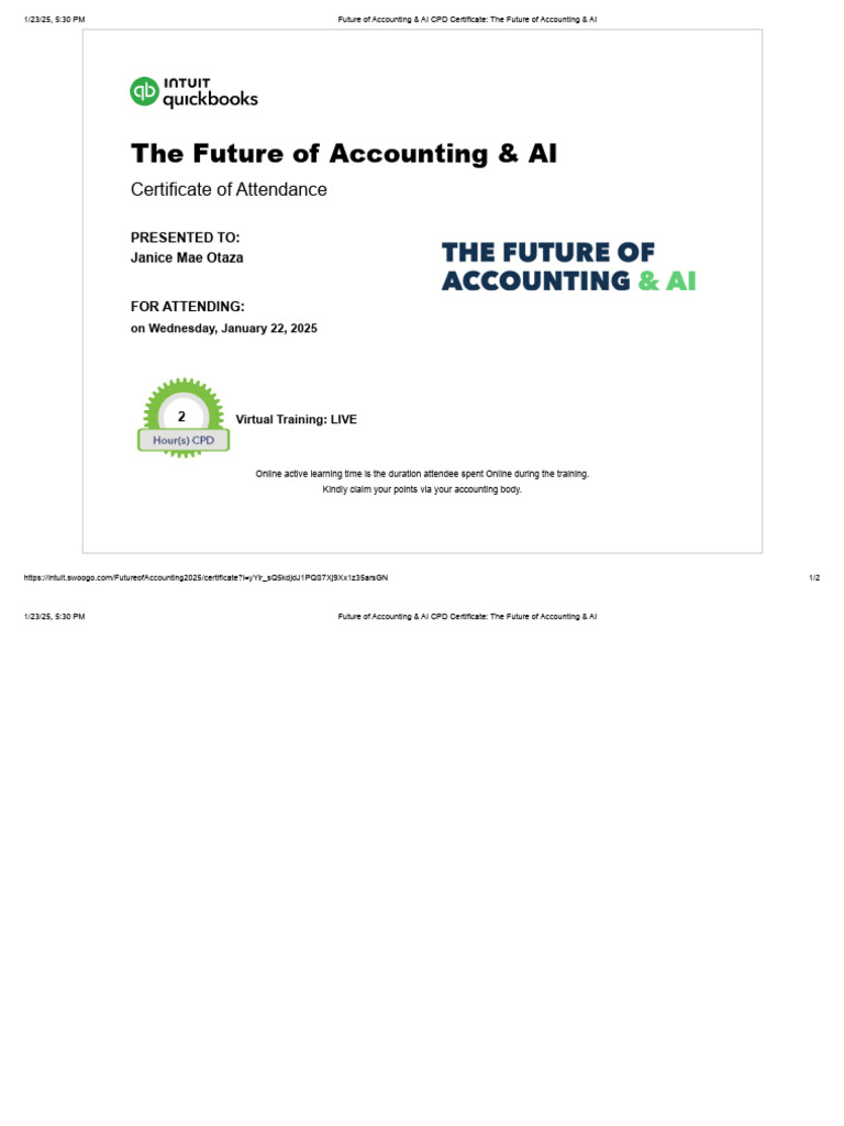 Future of Accounting & AI CPD Certificate - The Future of Accounting ...