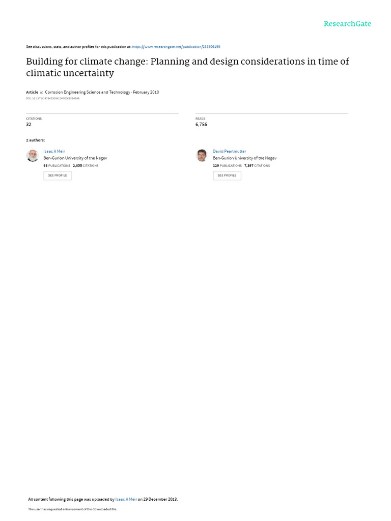 Building For Climate Change Planning and Design Co | PDF | Building ...