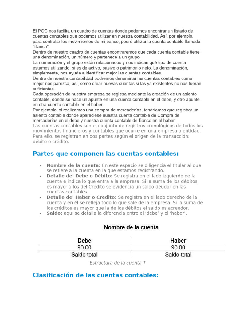 Guía de Cuentas Contables en PGC | PDF | Contabilidad | Business