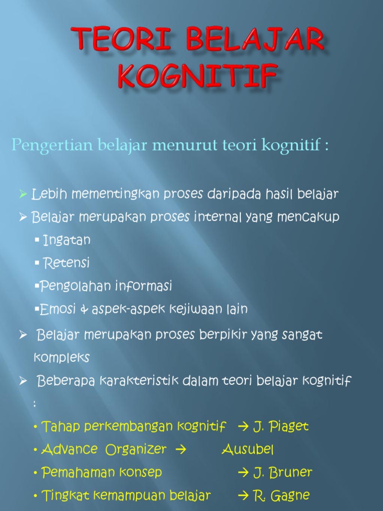 03 Teori Belajar Kognitivisme