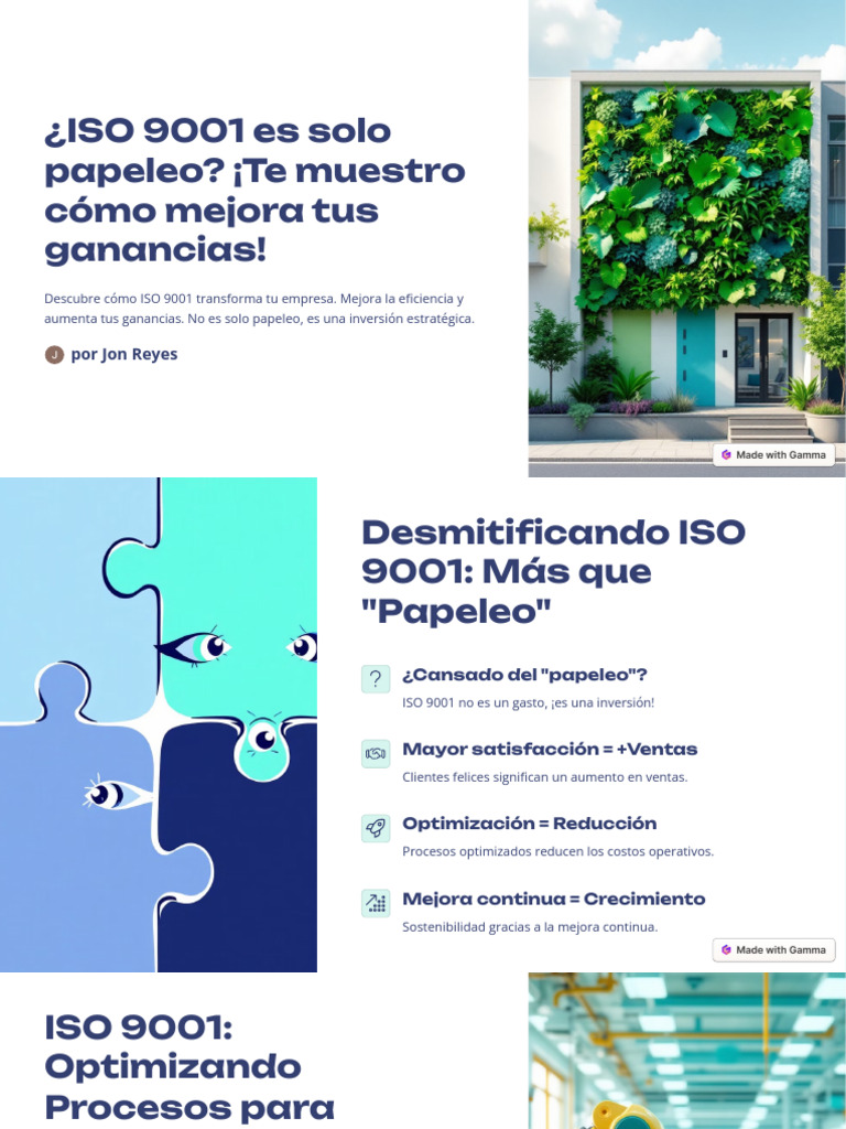 Beneficios de ISO 9001 en Empresas | PDF