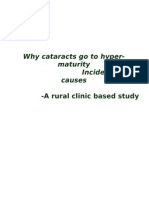 Why Cataracts Go To Hyper-Maturity