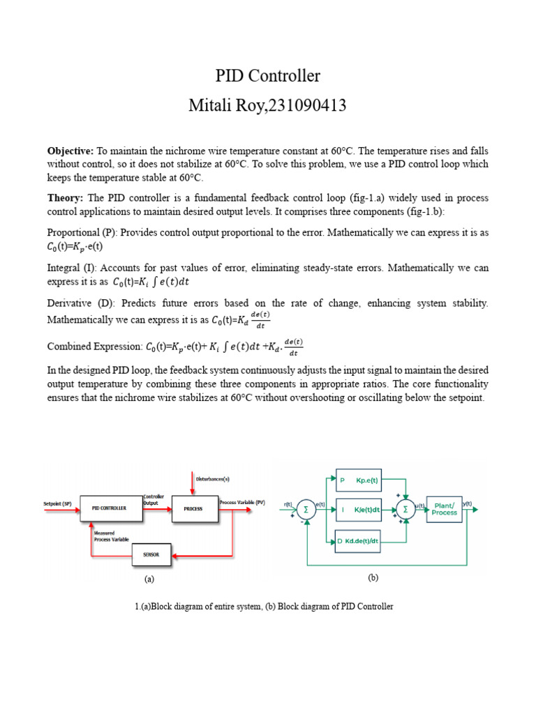 PID Controlle Final Report | PDF | Operational Amplifier | Control Theory