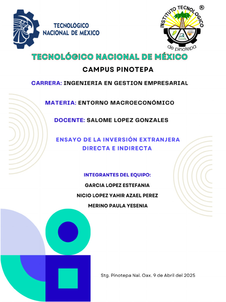 Inversión Extranjera Directa e Indirecta | PDF | Inversiones | La ...