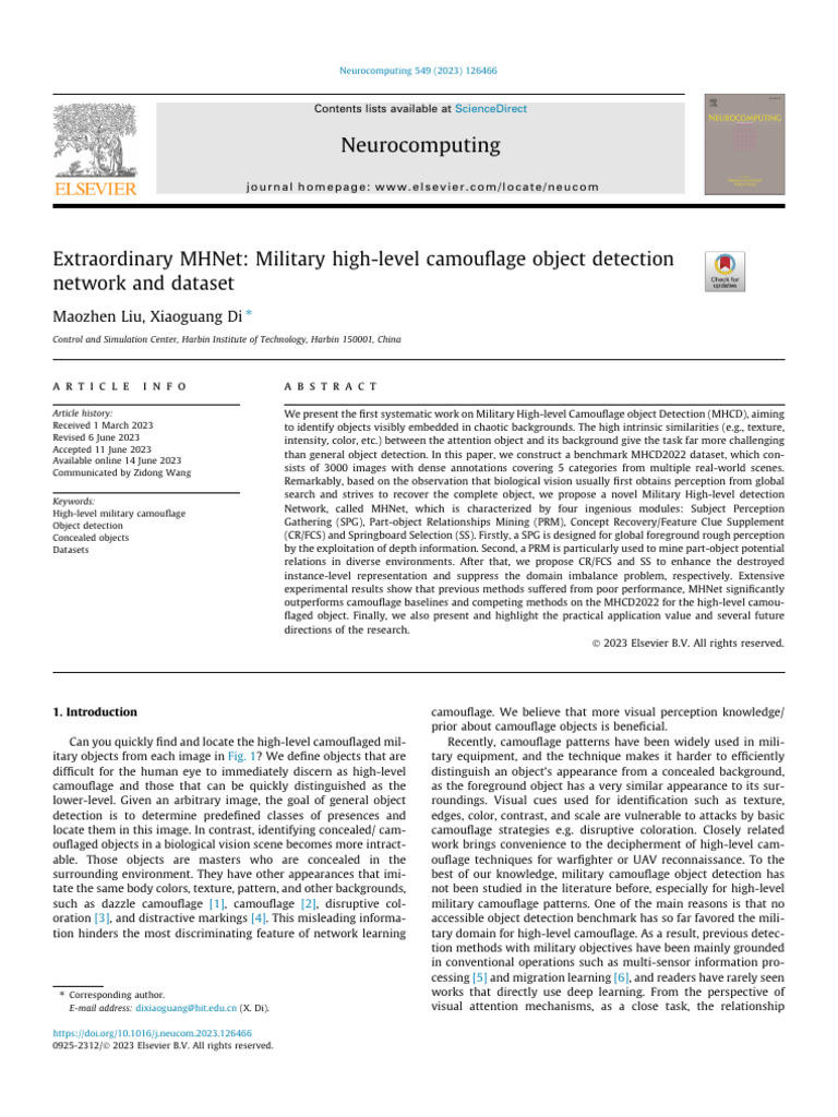 Military Camouflage Object Detection Network | PDF | Image Segmentation ...