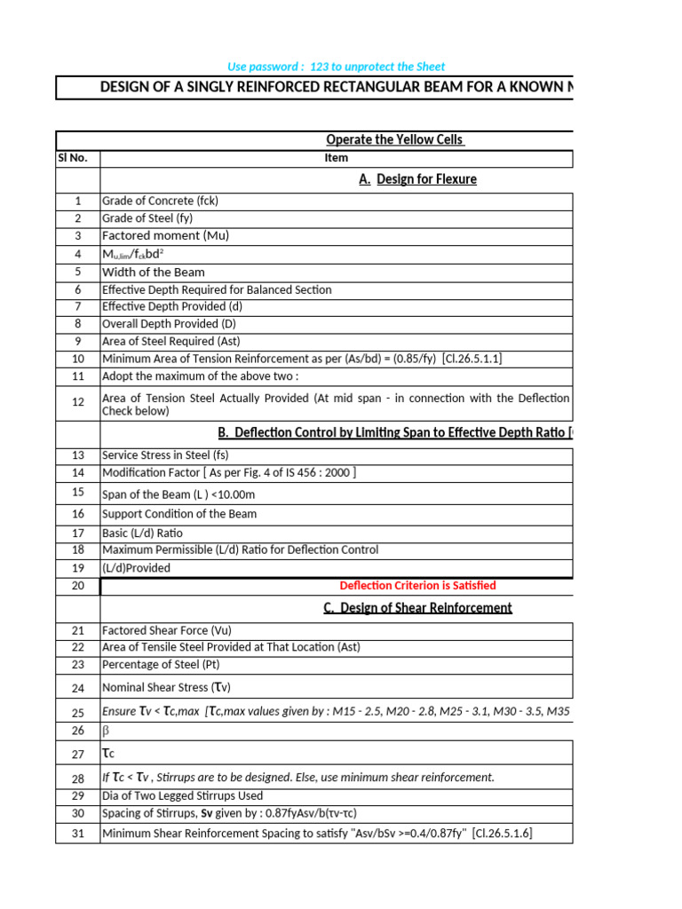 Design of Slabs & Singly Reinforced Beams | PDF | Beam (Structure ...