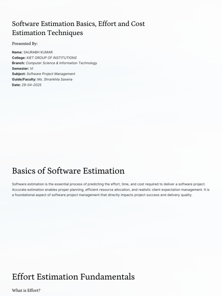 Software-Estimation-Basics-Effort-and-Cost-Estimation-Techniques (2 ...