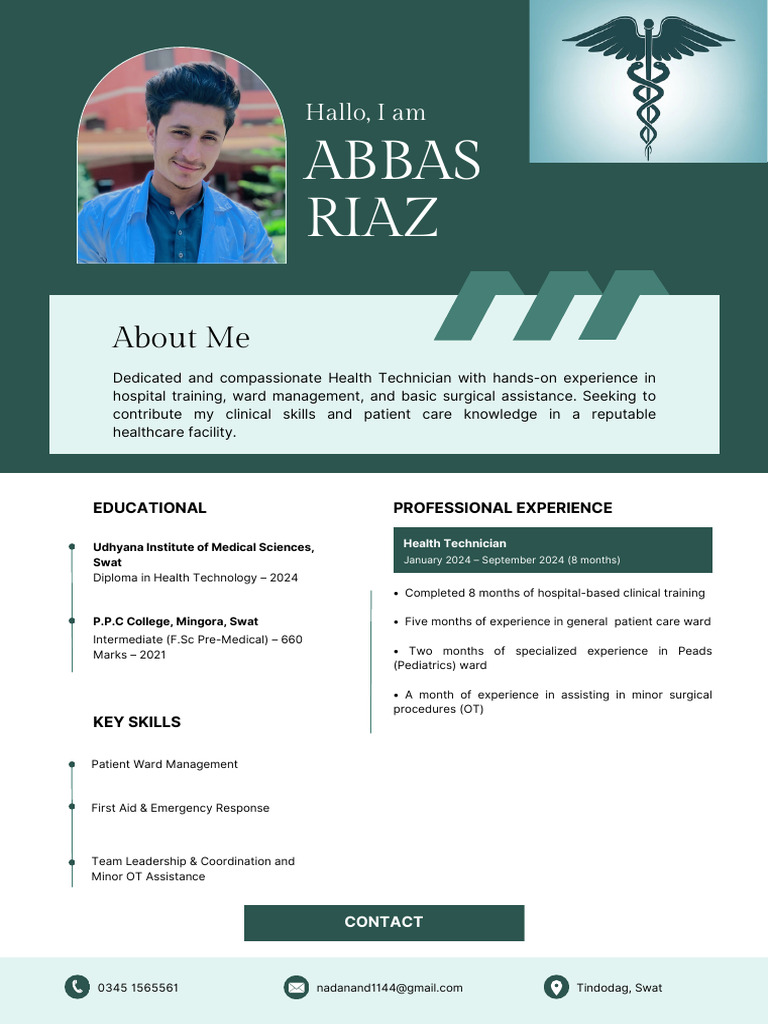 Green Minimalist Medical Doctor CV Resume | PDF