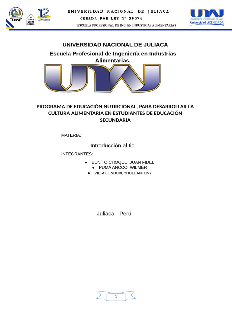 Programa de Educación Nutricional2 | PDF | Nutrición | Dieta y nutrición