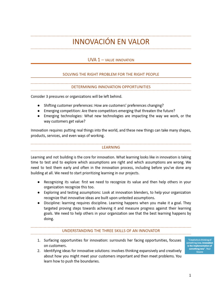 Value Innovation Strategies for Success | PDF | Innovation | Franchising