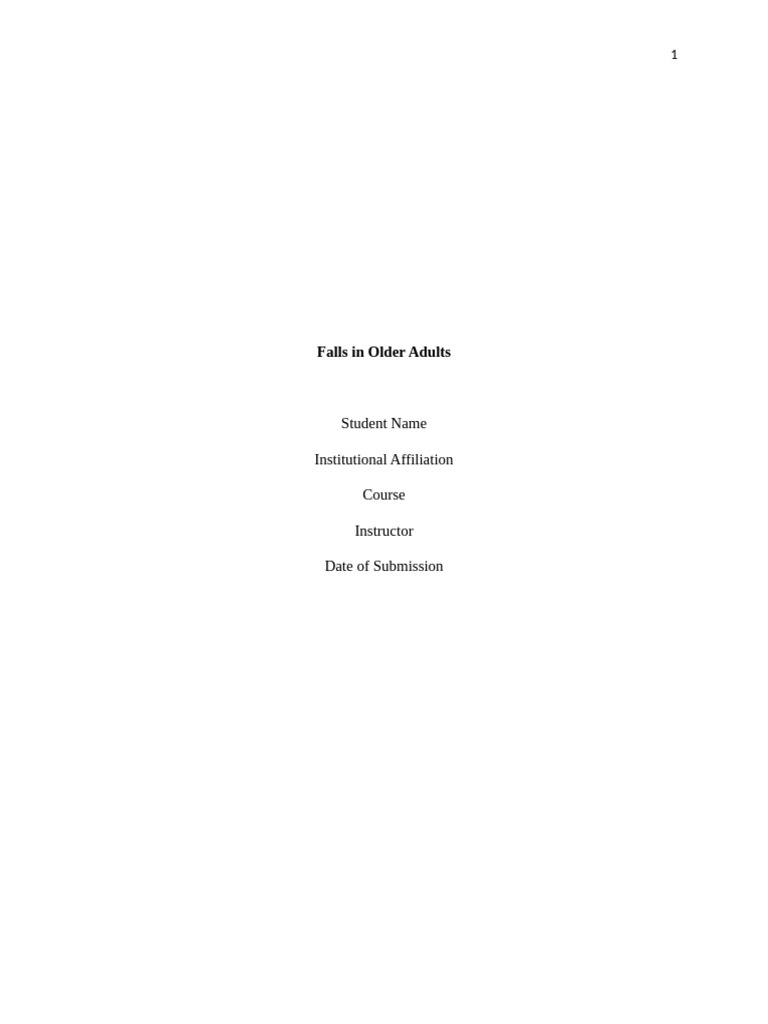 Post-Fall Protocols for Older Adults | PDF | Health Care | Preventive ...