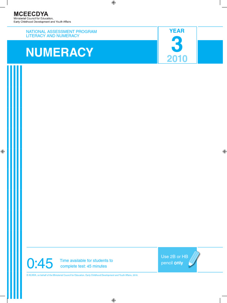Year 3 Numeracy Practice Test | PDF | Polytopes