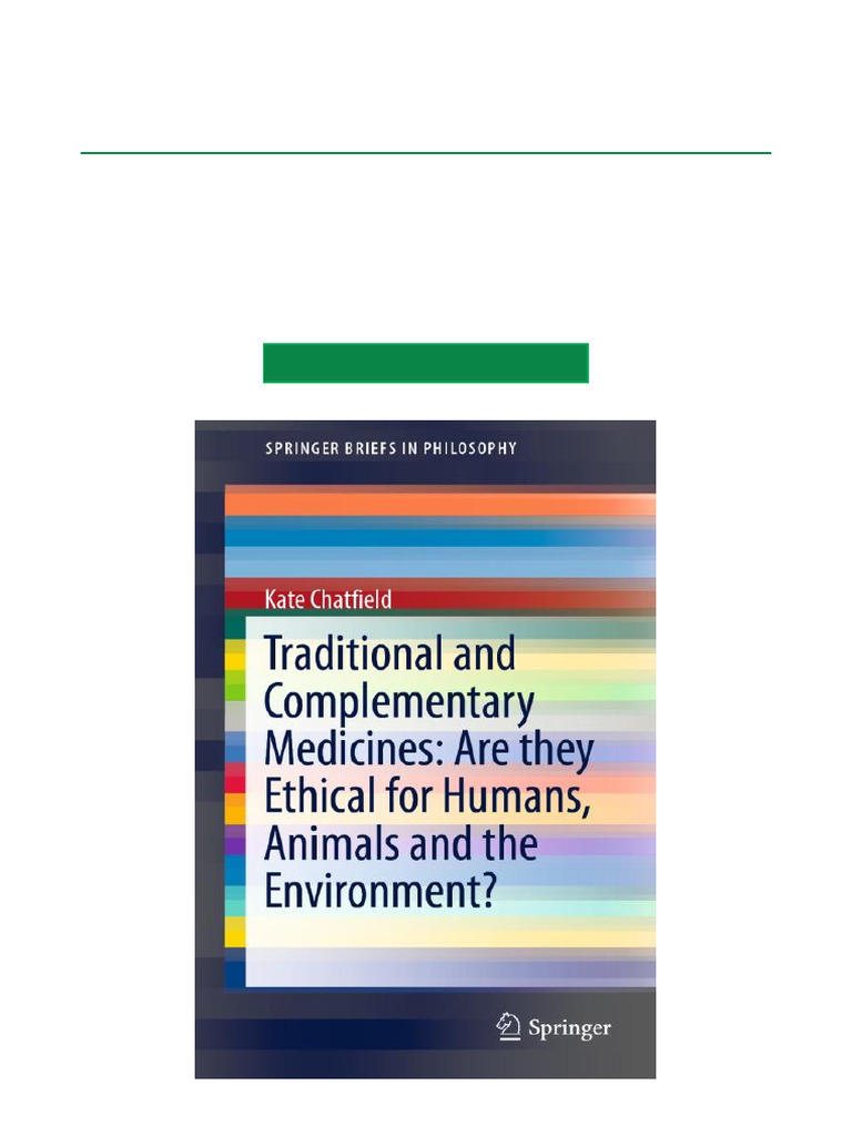 Traditional and Complementary Medicines Are They Ethical For Humans ...