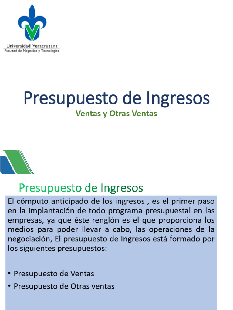 Presupuesto de Ingresos y Ventas 2025 | PDF | Presupuesto | Ciencias ...