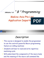 Macro " B " Programming: Makino Asia Pte LTD Application Department