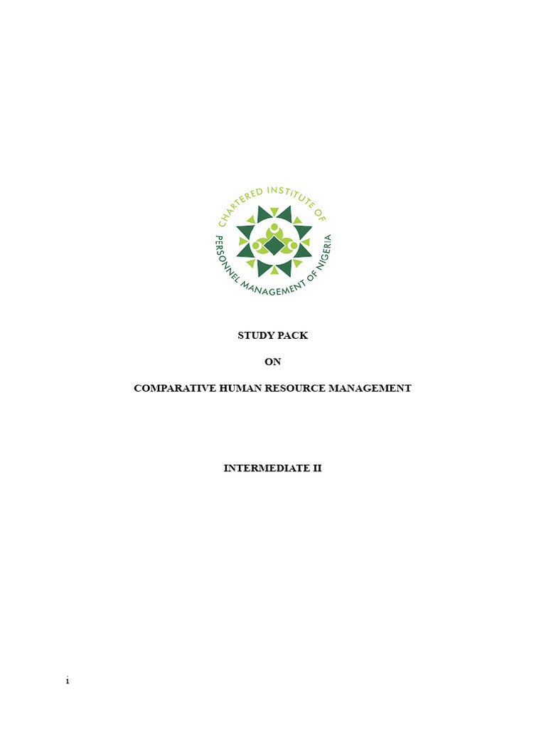 Comparative HR Management Study Pack | PDF | Human Resource Management ...