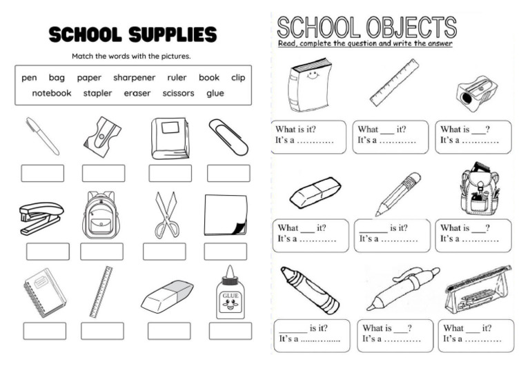 4to Grado - School Objects | PDF