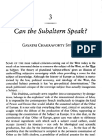 Can the Subaltern Speak
