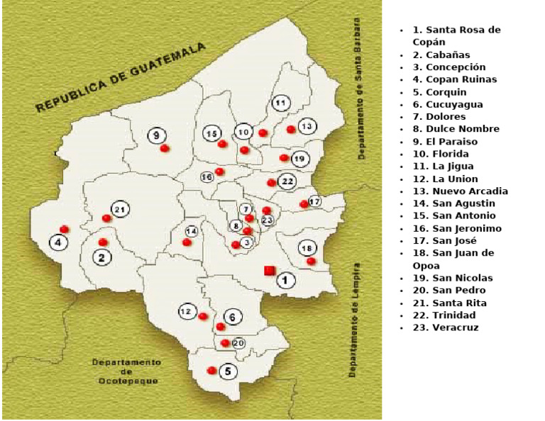 Mapa Departamento de Copan | PDF
