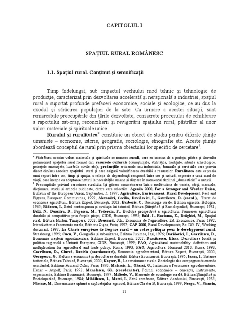 Spatiul Rural Romanesc | PDF