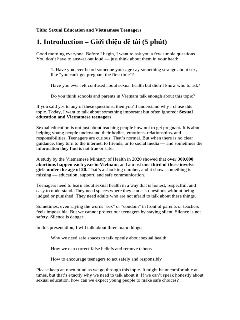 Script Midterm M I NG 5p | PDF | Adolescence | Sex Education