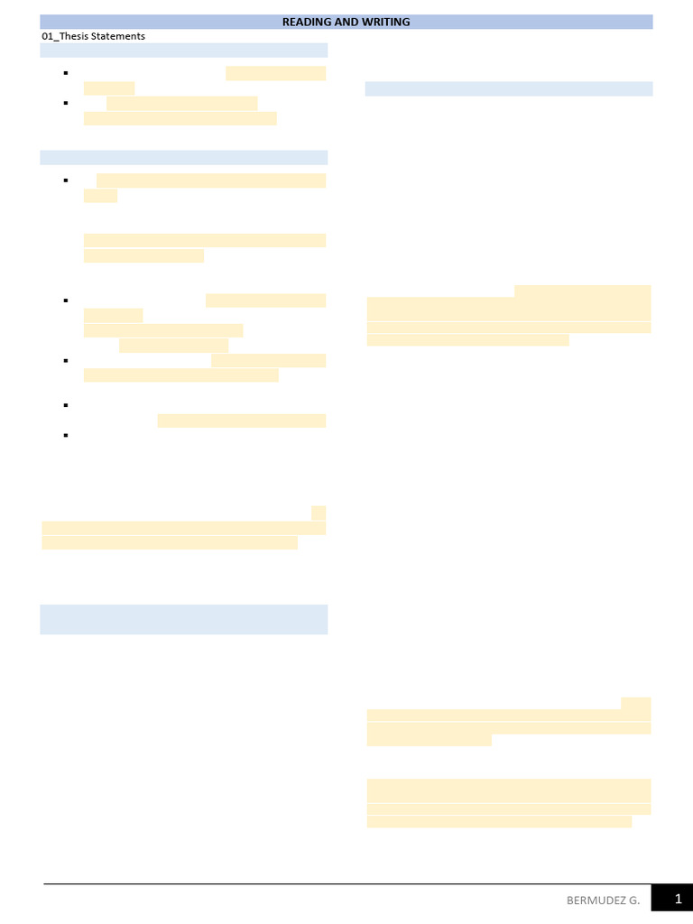 Writing Effective Thesis Statements | PDF | Essays | Thesis