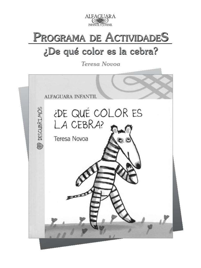 De Que Color Es La Cebra? | PDF | Color | Libros