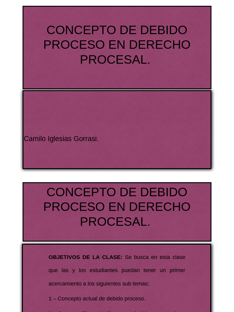 Concepto de Debido Proceso en Derecho Procesal. | PDF | Debido al ...