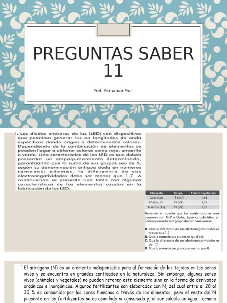 Pruebas Saber 11 | PDF