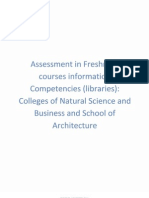 VI Assessment in Freshmen Courses Info Competencies Libraries