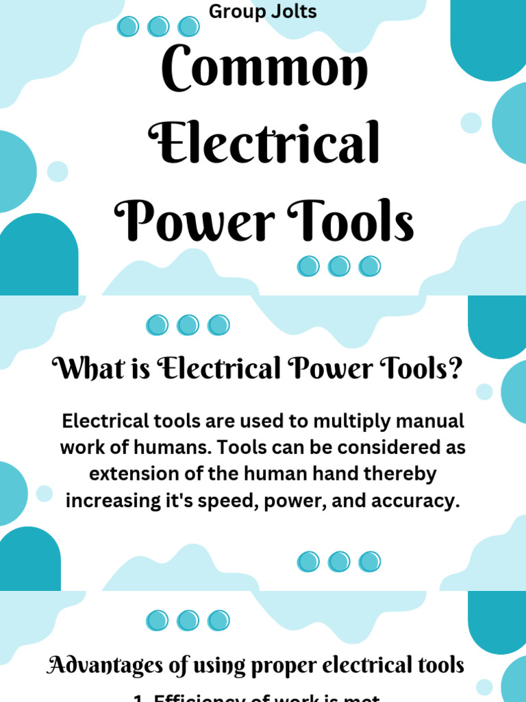 Common Electrical Power Tools - 20240930 - 152140 - 0000 1 | PDF ...