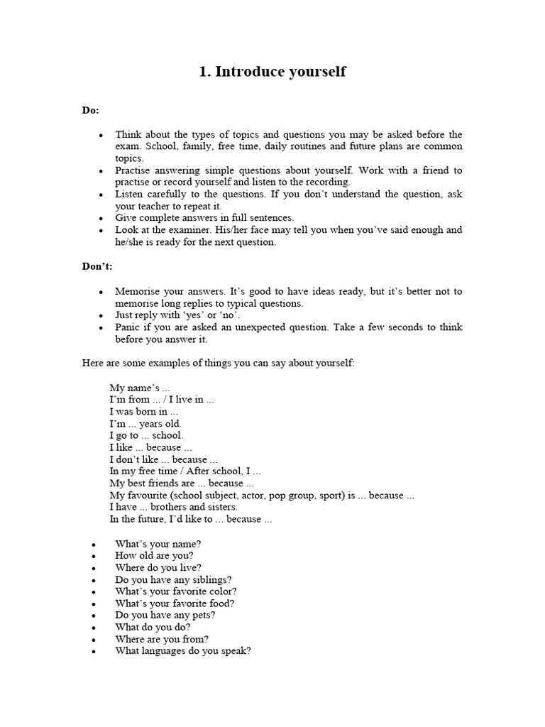 Topic For B1 | PDF