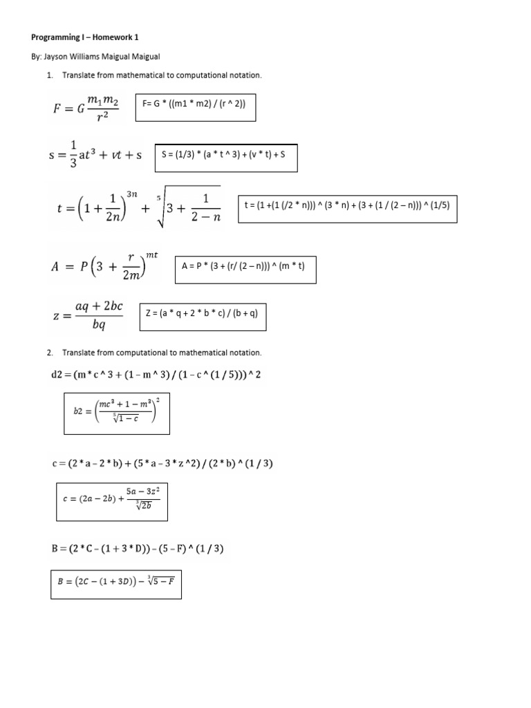 Homework 1 | PDF