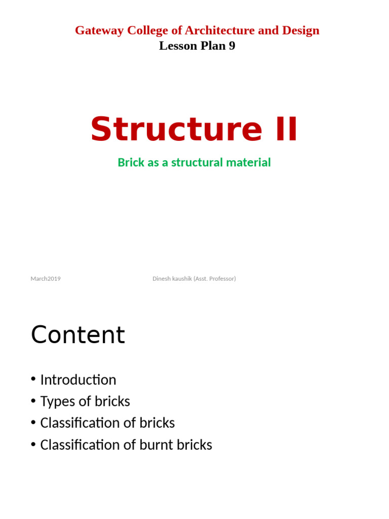 Types and Classification of Bricks | PDF | Brick | Lime (Material)
