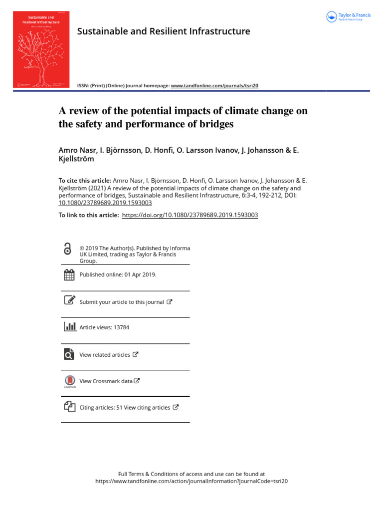 A Review of The Potential Impacts of Climate Change On The Safety and ...