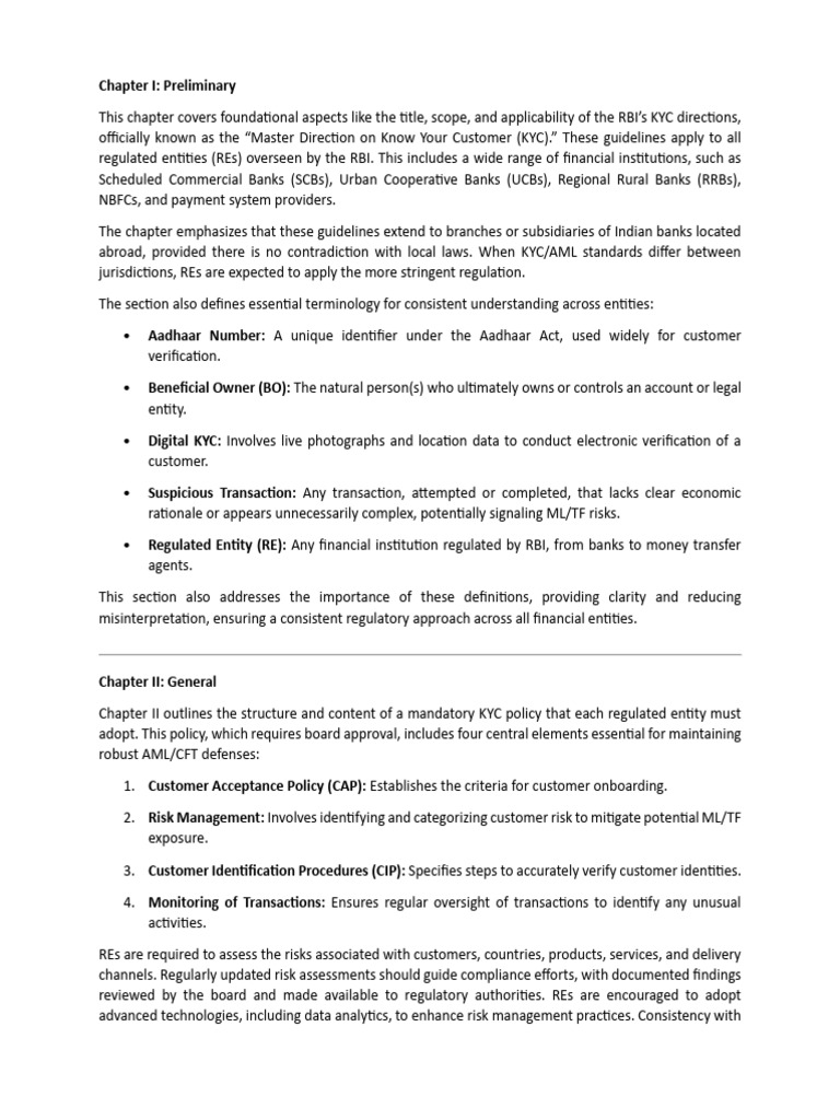 RBI KYC Master Directions Overview | PDF | Identity Document | Business