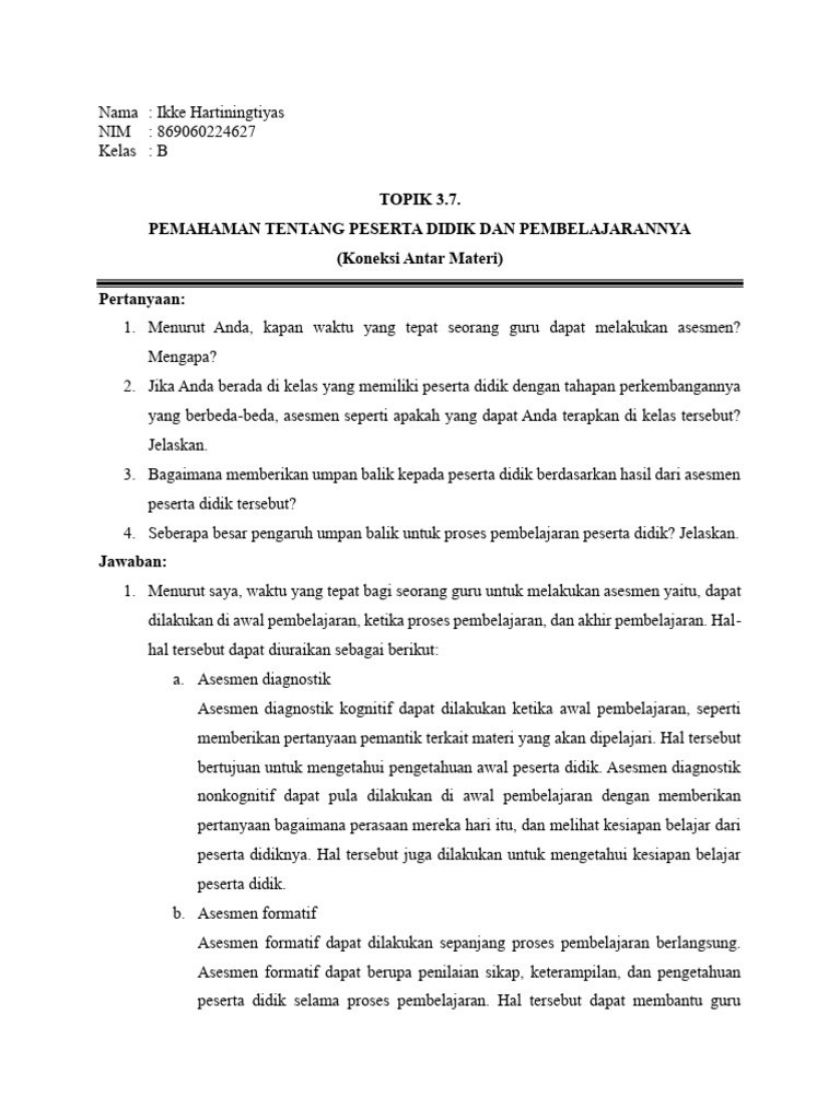 Koneksi Antar Materi PPDP | PDF
