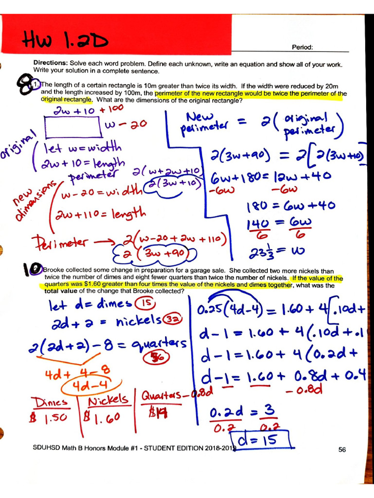 Math BH HW Pobs From 1.2D | PDF