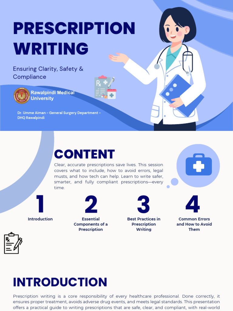 Prescription Writing Best Practices 1745621346 | PDF | Medical ...
