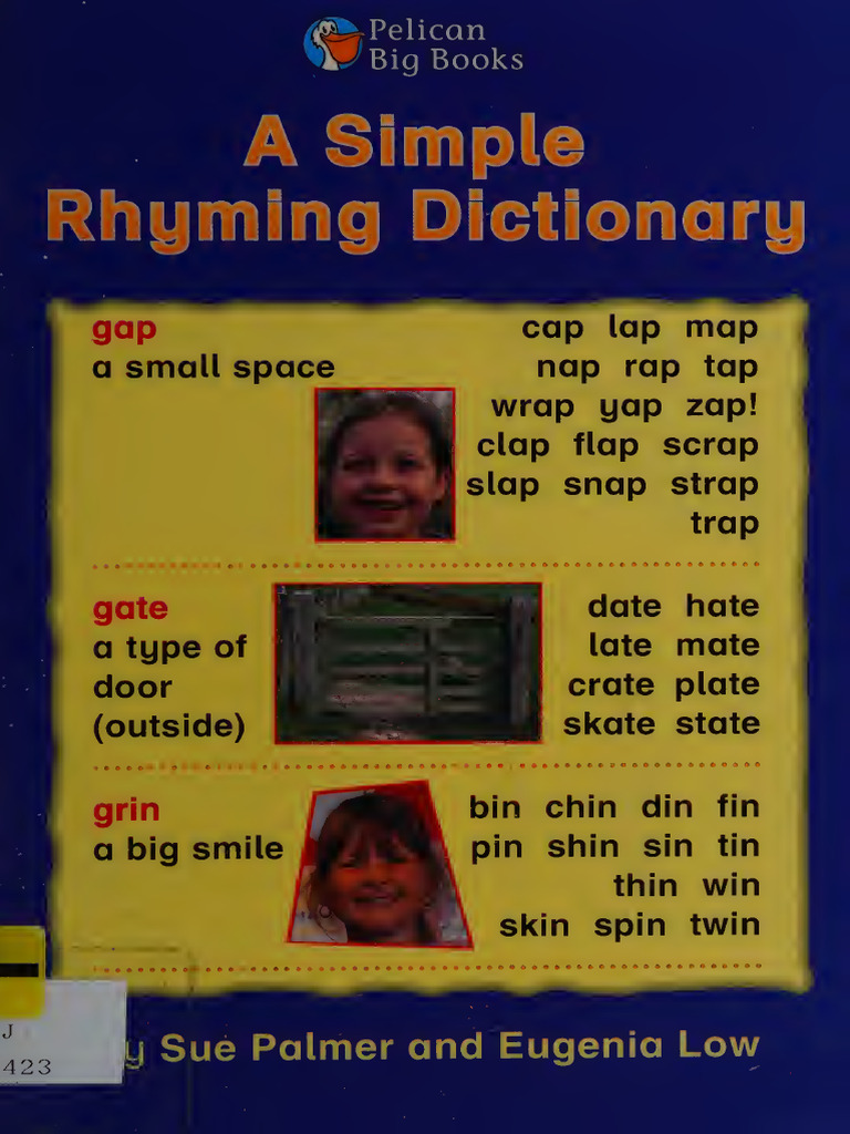 A Simple Rhyming Dictionary - Palmer, Sue Low, Eugenia - 1998 - Harlow ...