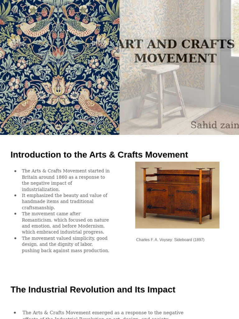Overview of the Arts & Crafts Movement | PDF | Arts And Crafts Movement ...