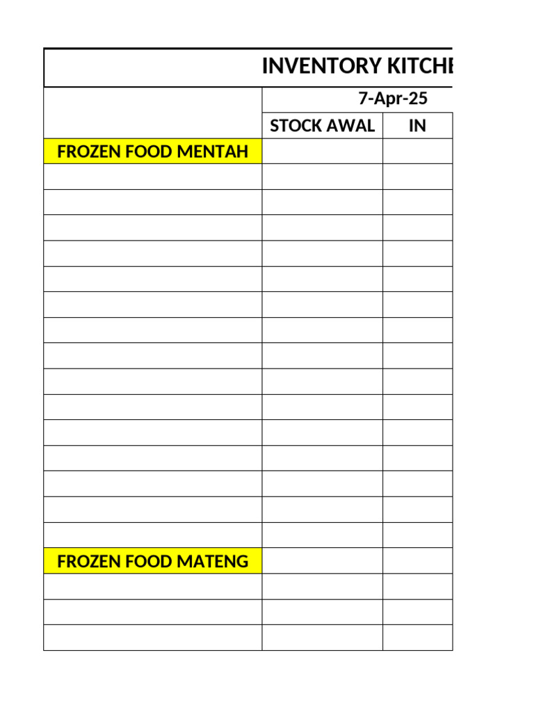 Form Resto Stock Barang | PDF