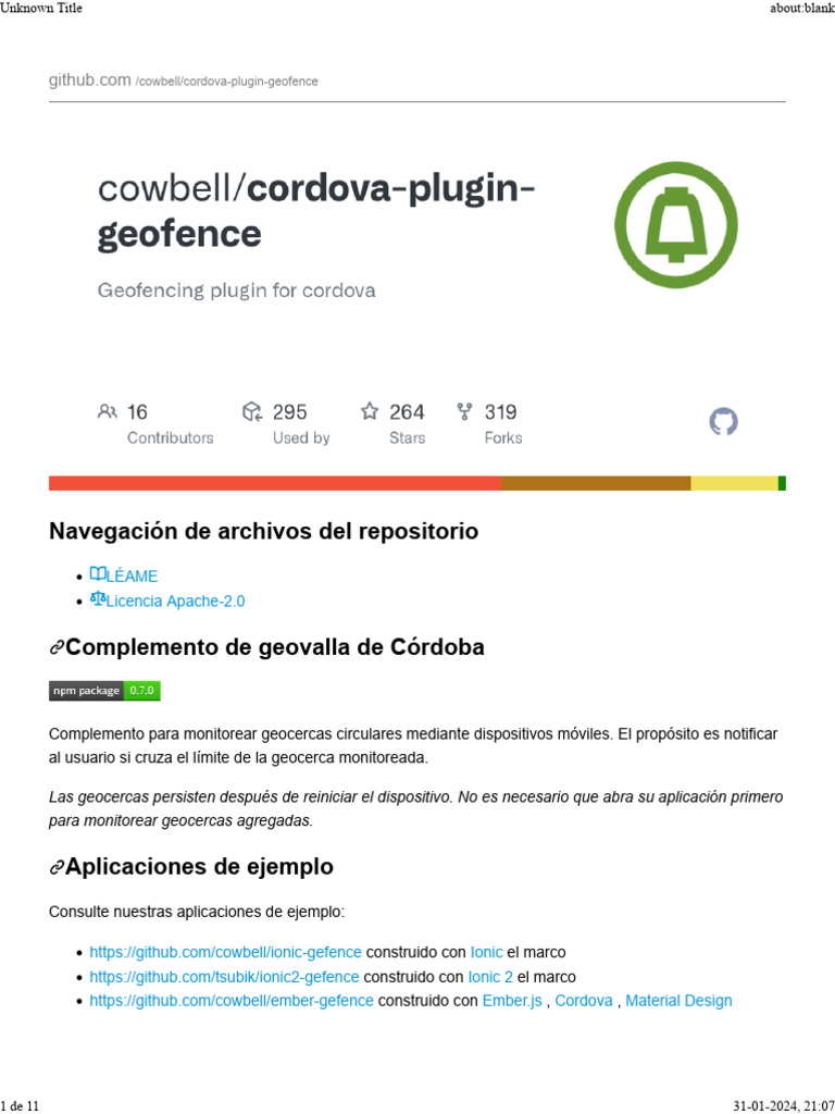 Cordova Plugin Geofence | PDF | Ios | Enchufe (informática)