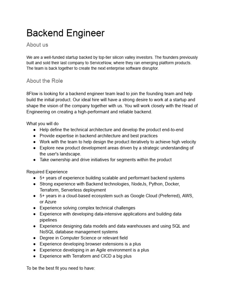 8flow - Backend Eng | PDF
