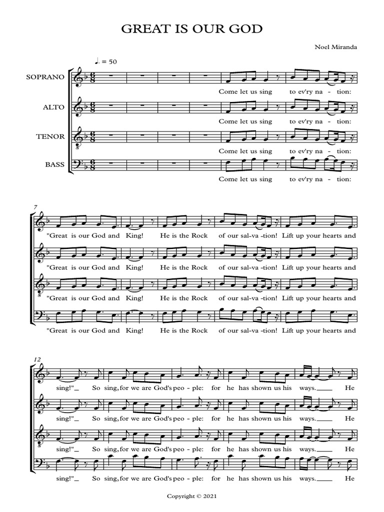 Great Is Our God - Full Score | PDF